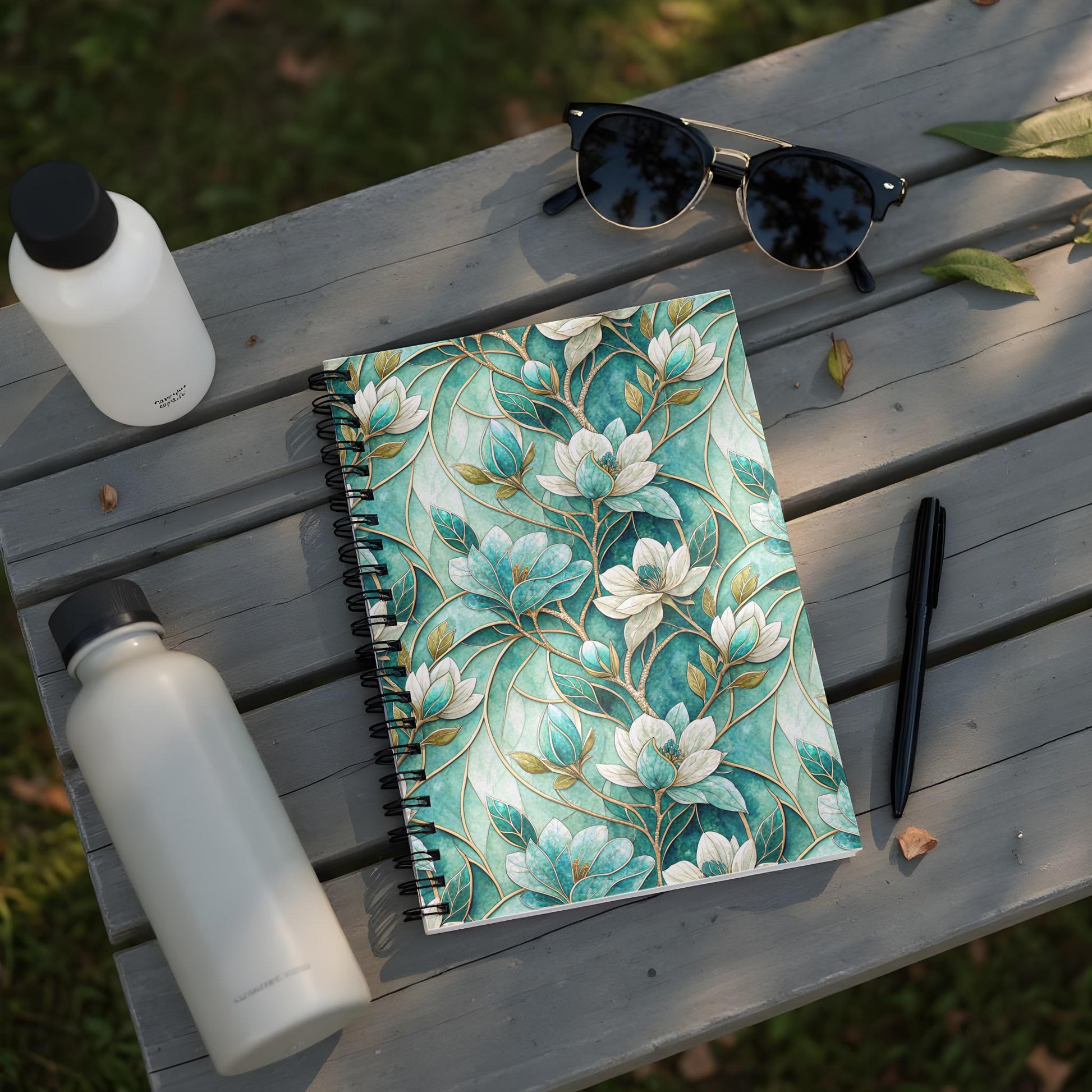 Elegant Floral Pattern Spiral-Bound Notebook Product
