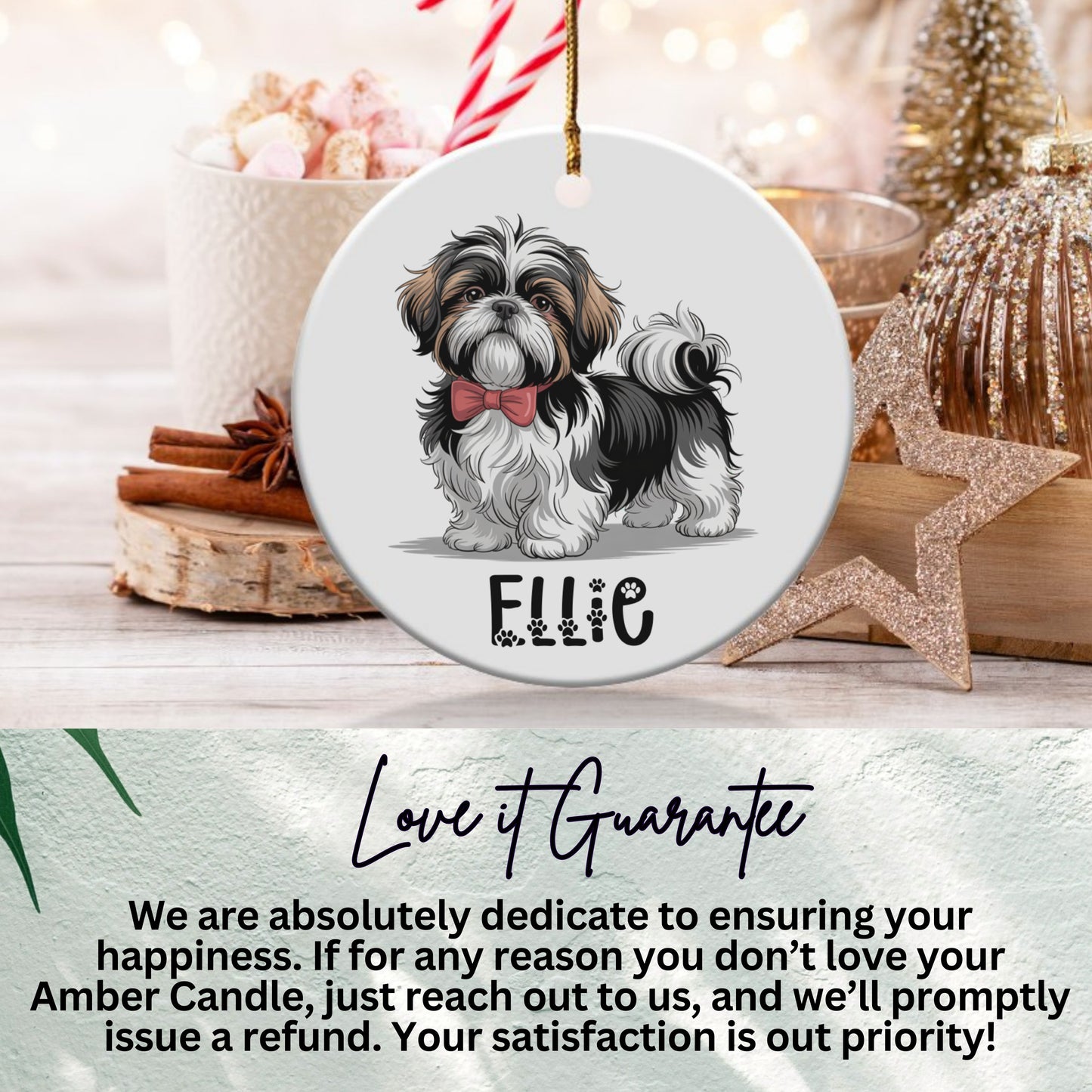 Custom Personalized Dog Name Ornament product