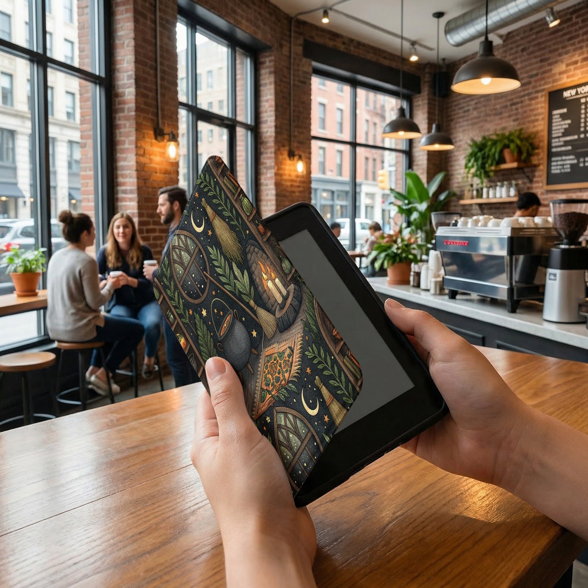 Artistic Folklore Design Protective Kindle Cover