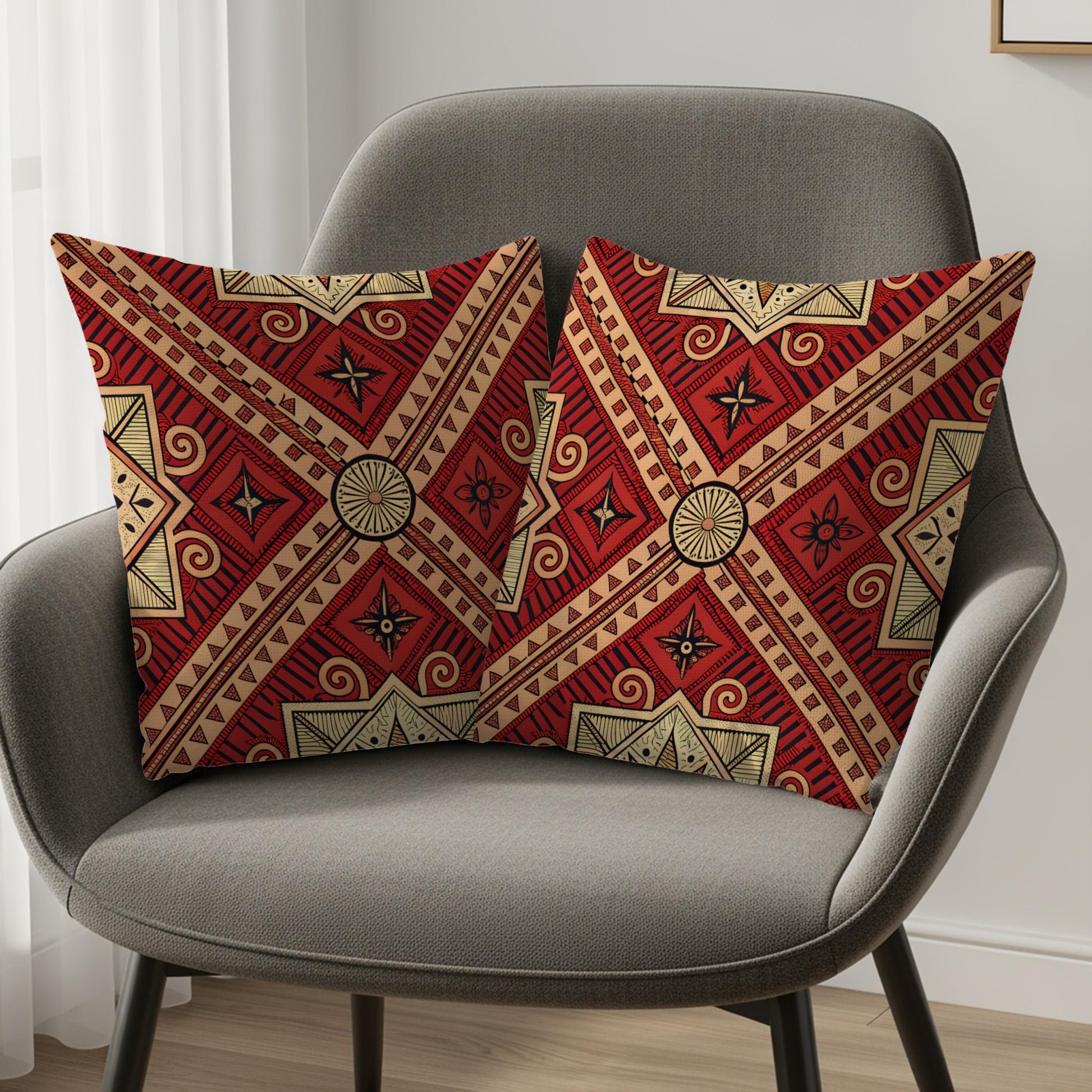 Bold Geometric Pattern Throw Pillow Cover Set