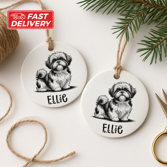 Personalized Dog Name Christmas Ornaments product