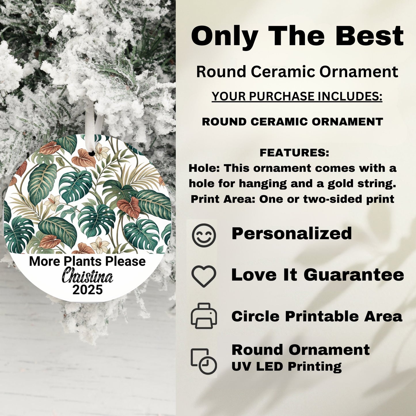 Personalized Round Ceramic Ornament product