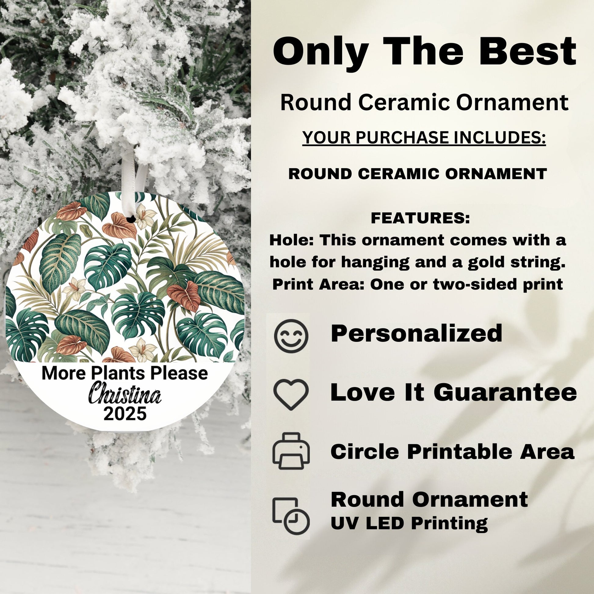 Personalized Round Ceramic Ornament product