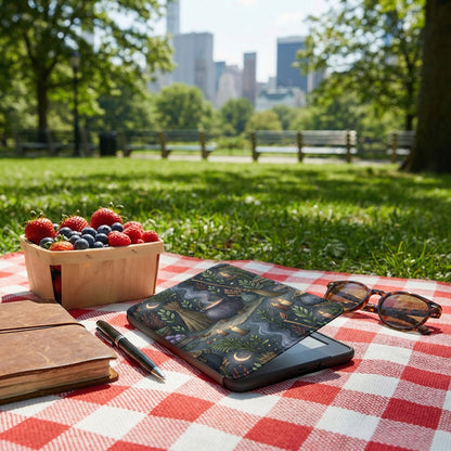 Vibrant Picnic Scene in the Park Artistic Tablet Cover