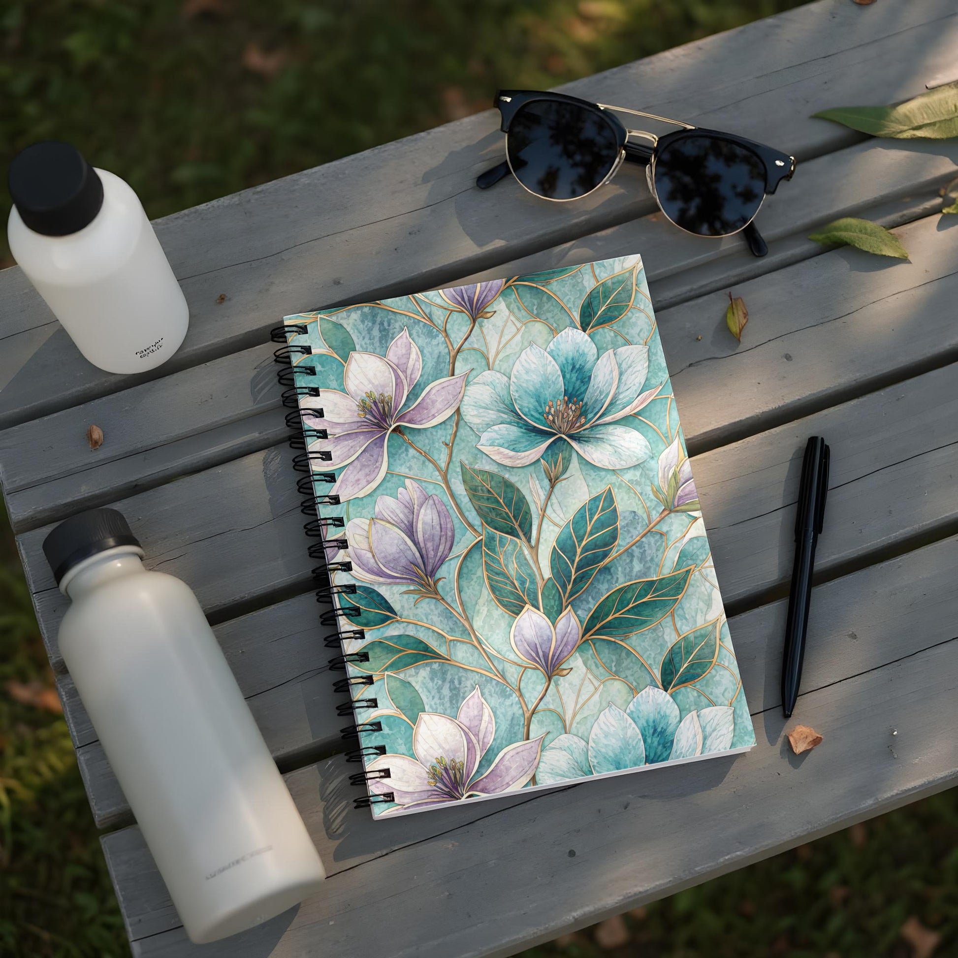 Beautiful Floral Design Spiral Bound Notebook Product