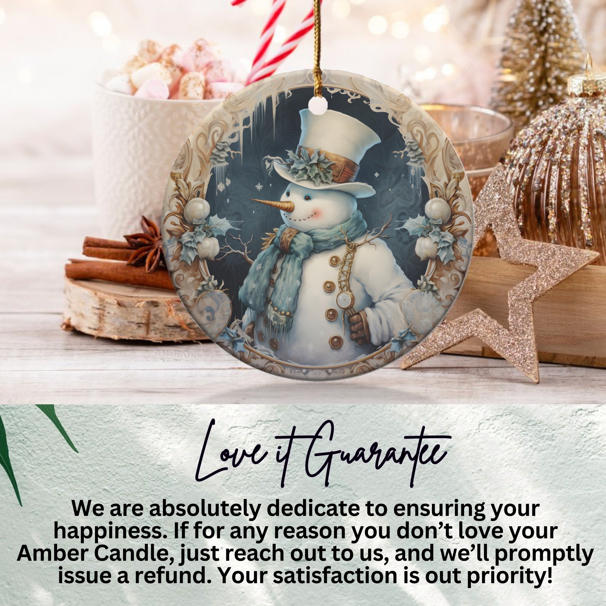Frosty Snowman Christmas Tree Ornament product