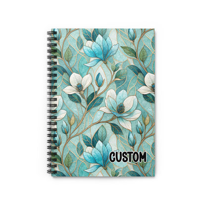 Custom Floral Pattern Spiral-Bound Notebook