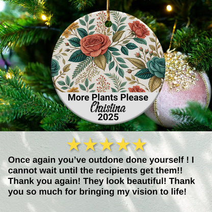 More Plants Please Personalized 2025 Ornament product