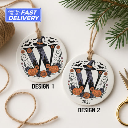 Halloween Witch Initial Personalized Ornament product