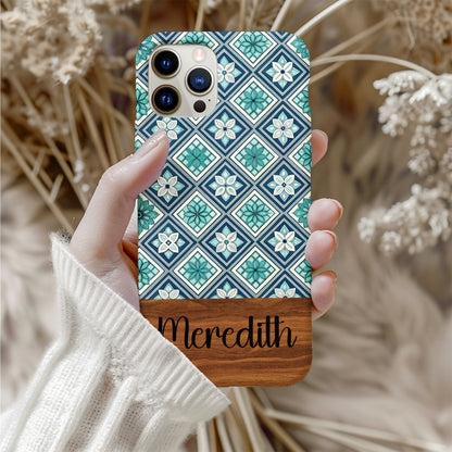Personalized Floral Pattern Meredith Phone Case