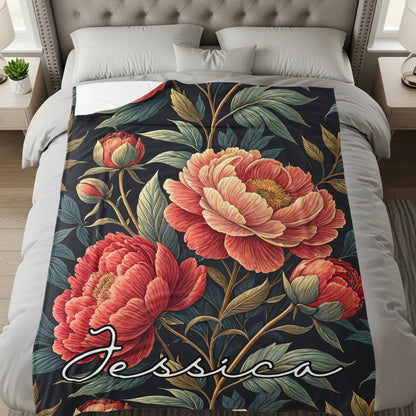 Custom Name Beautiful Flowers With Dark Background - Walk Greener