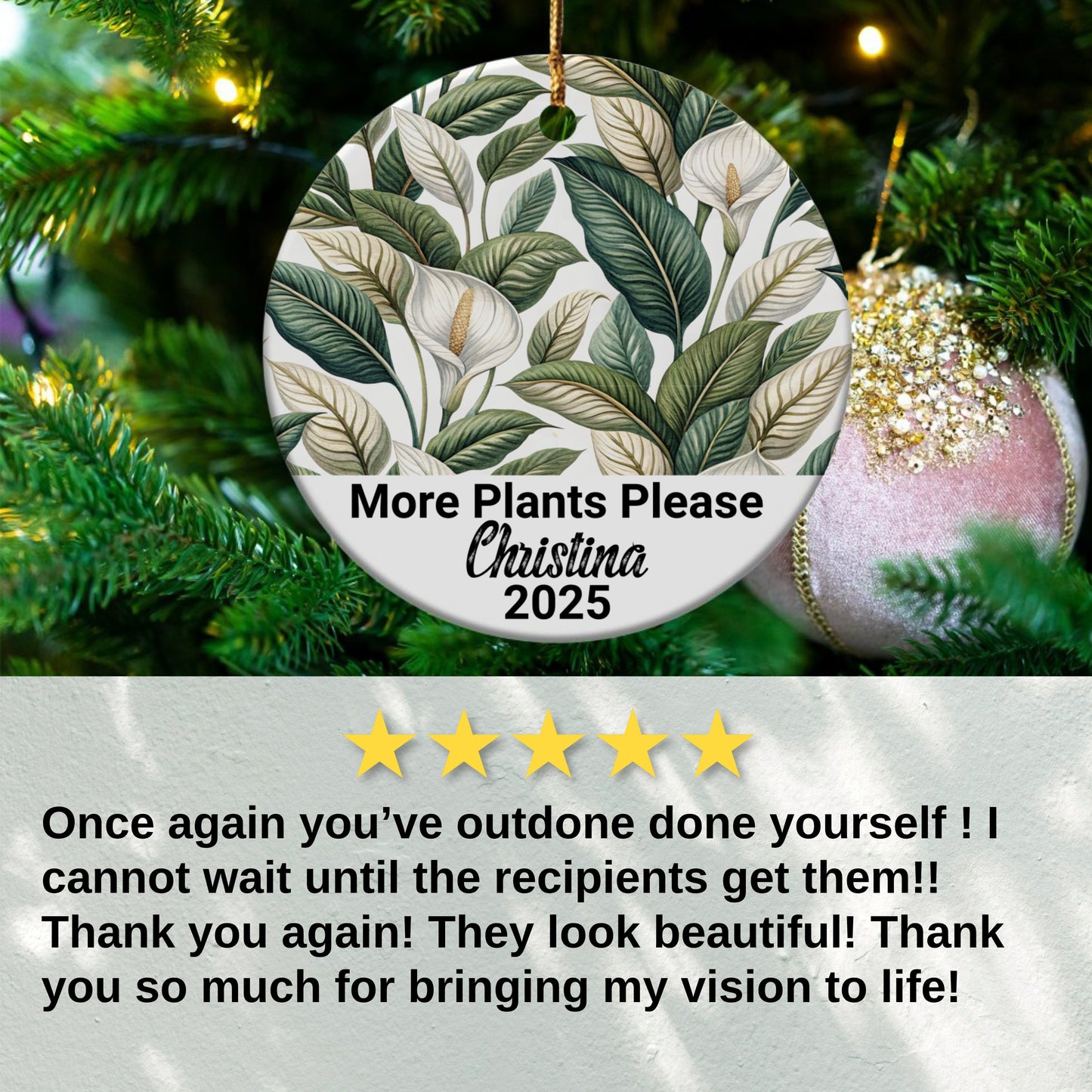 More Plants Please Customizable Holiday Ornament product