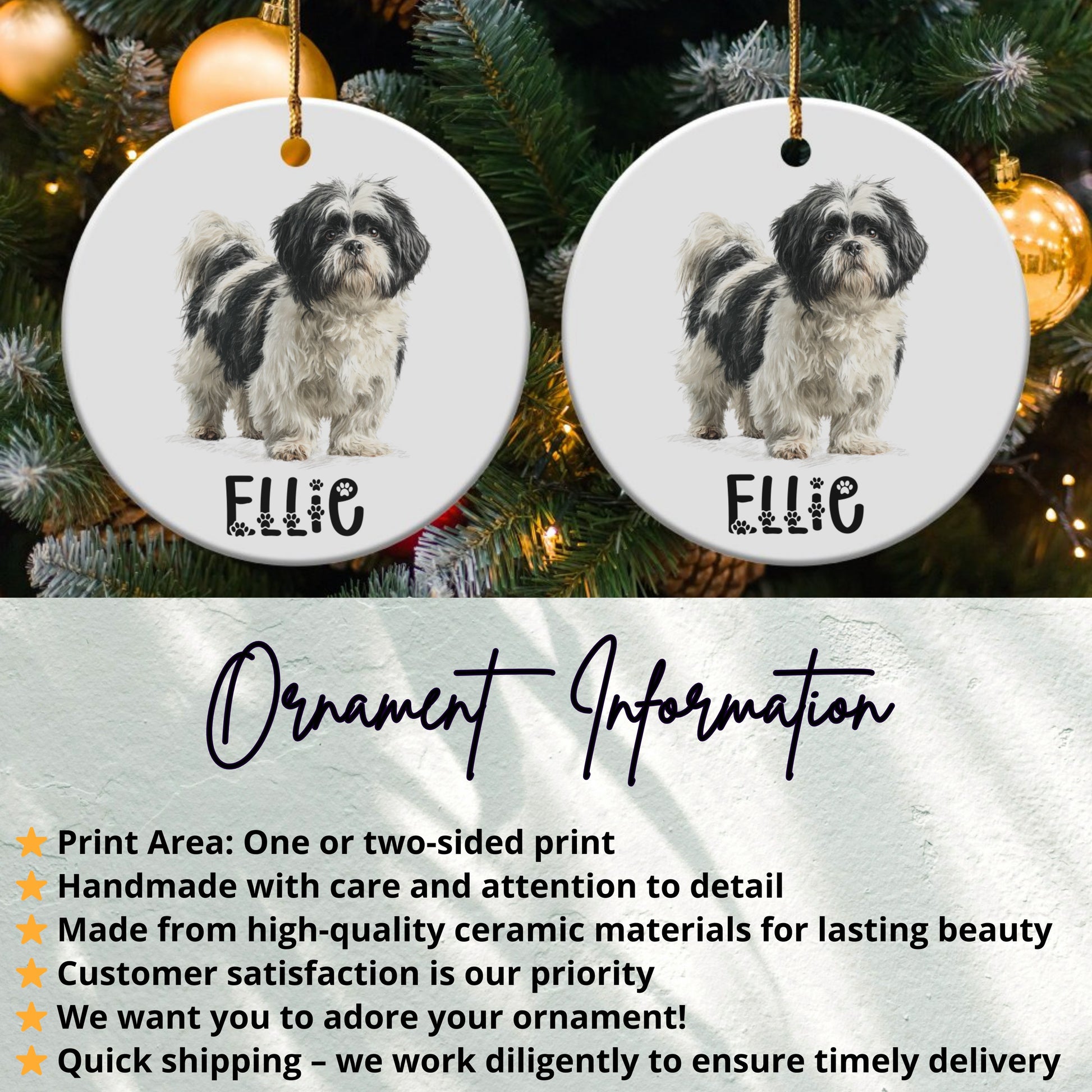 Personalized Custom Dog Photo Ornament product type