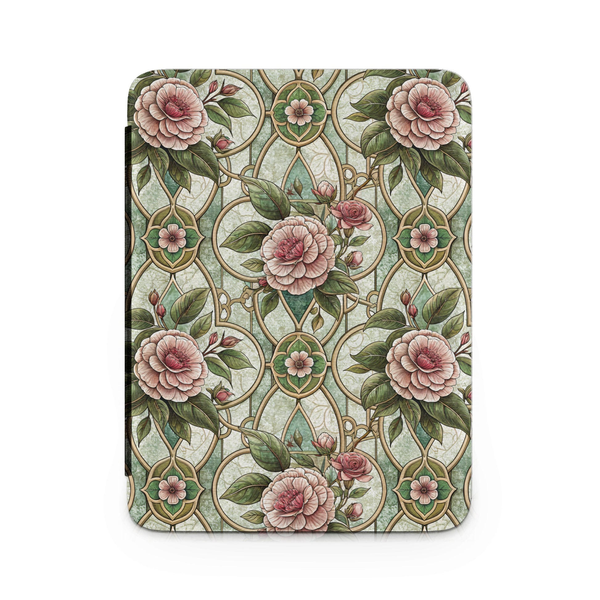 Vintage Floral Pattern iPad Case with Romantic Roses Design