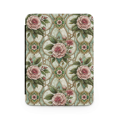 Vintage Floral Pattern iPad Case with Romantic Roses Design