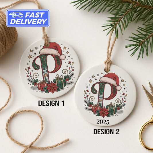 Personalized Holiday Initial Ornament product type
