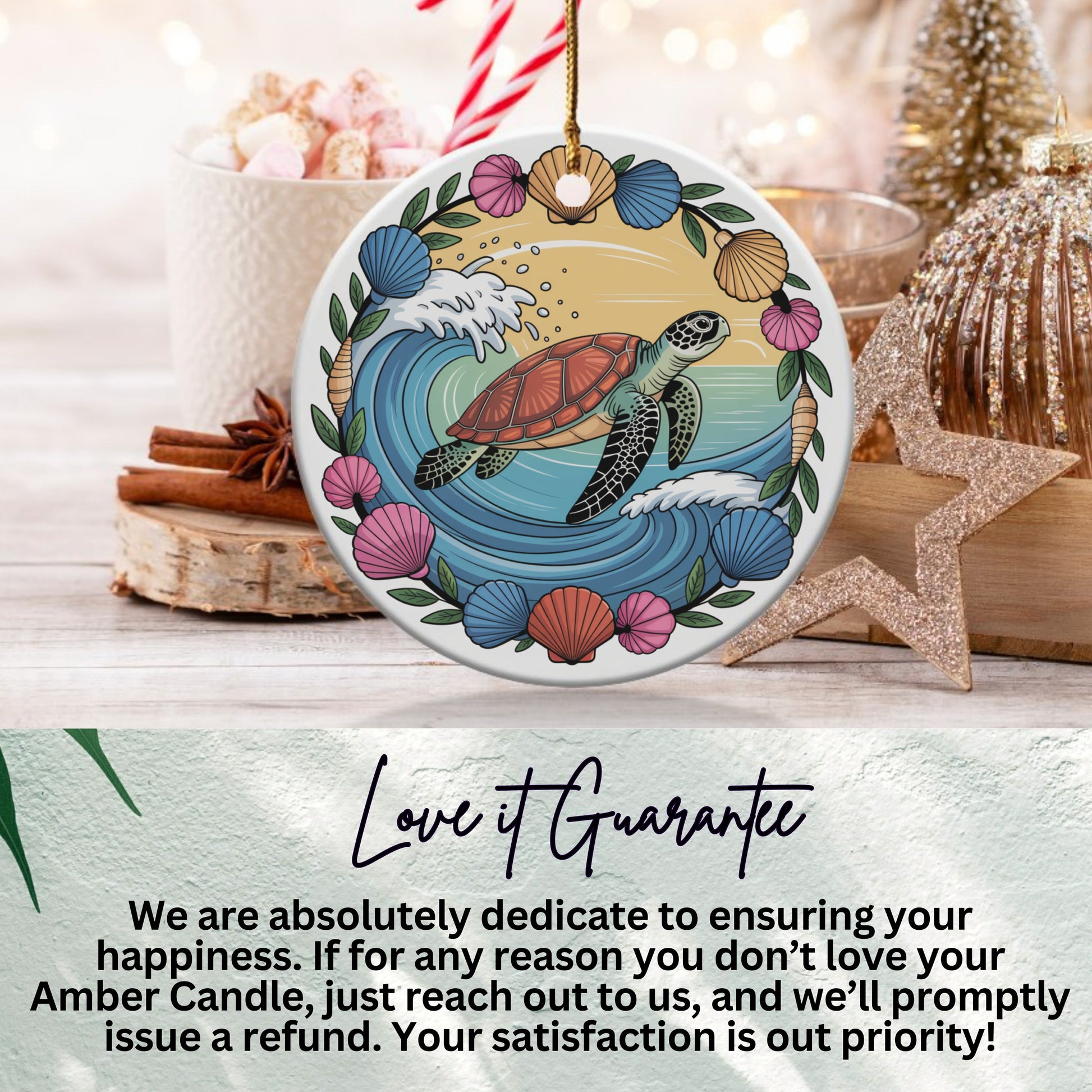 Sea Turtle Christmas Ornament Gift Home Decor product