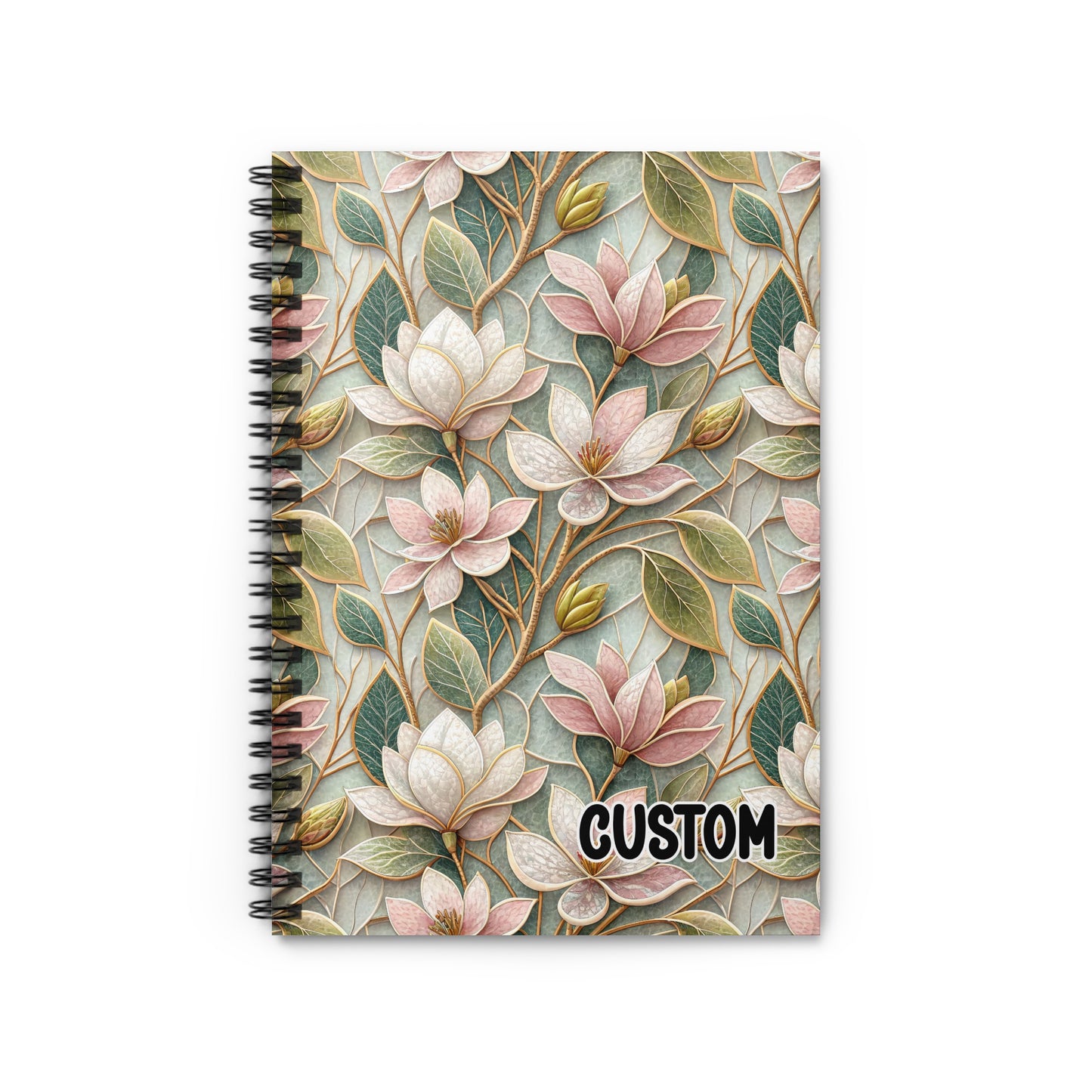 Custom Floral Notebook with Artistic Flower Design