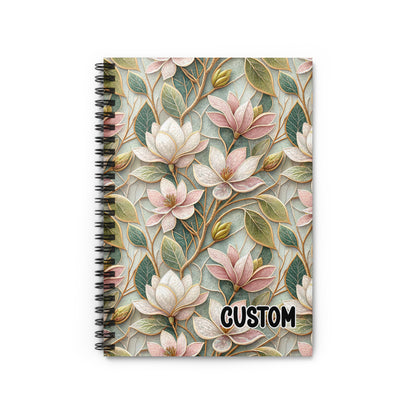 Custom Floral Notebook with Artistic Flower Design