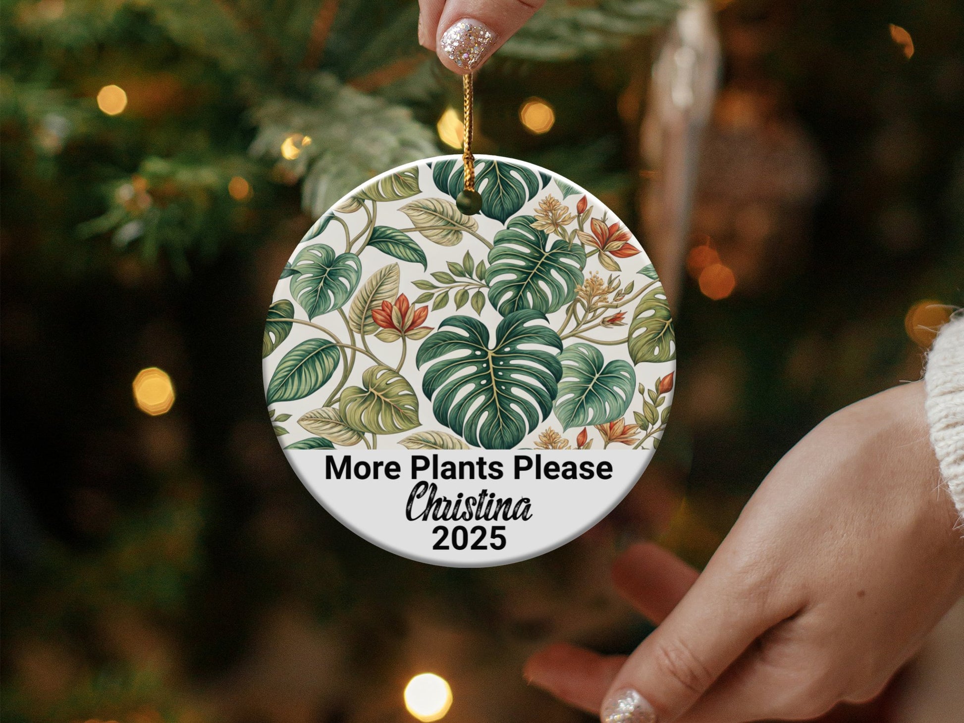 More Plants Please Custom Christmas Ornament product