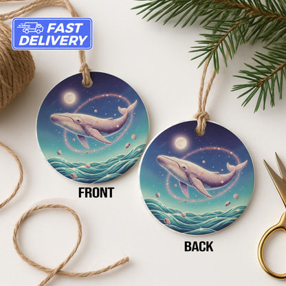 Whimsical Whale Double-Sided Ornament Decoration product type