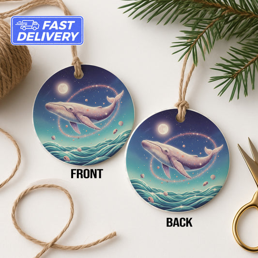 Whimsical Whale Double-Sided Ornament Decoration product type
