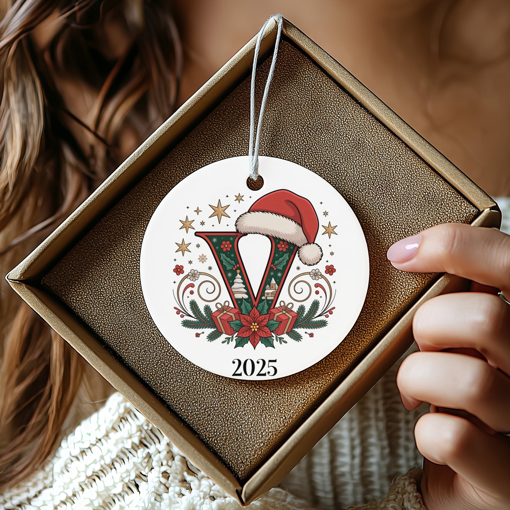 Personalized 2025 Christmas Monogram Ornament product