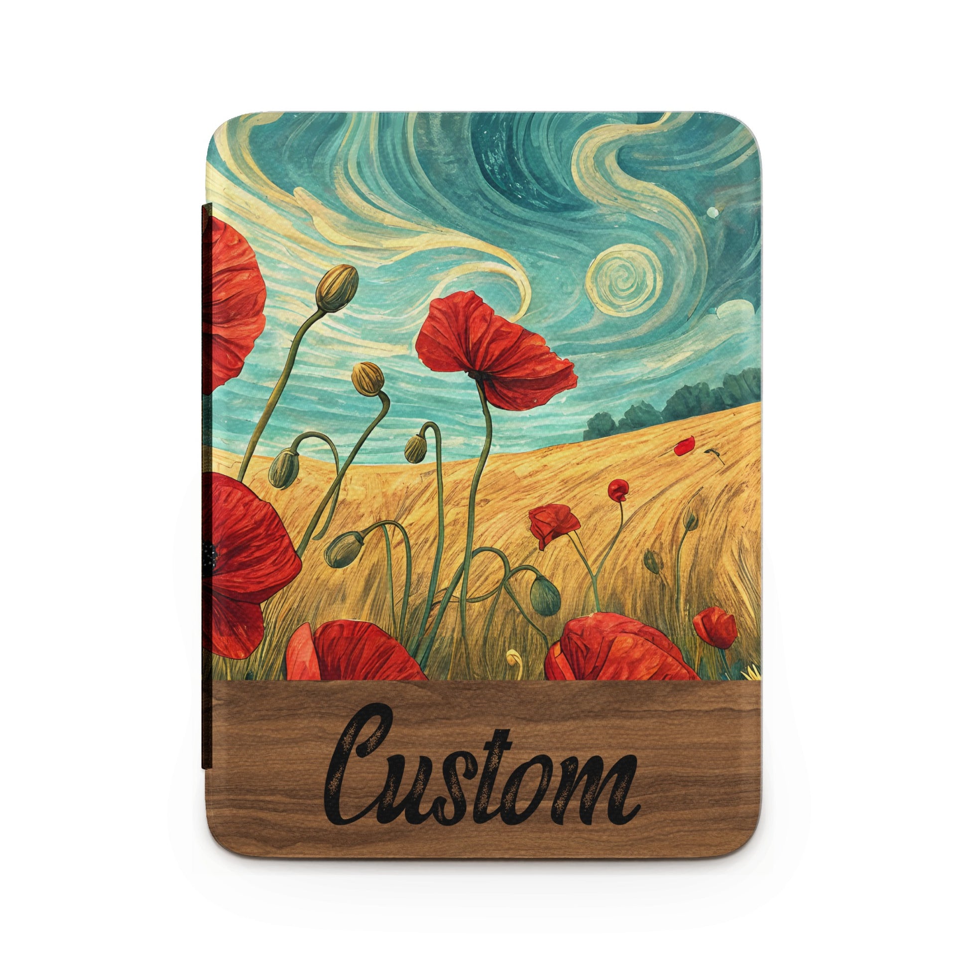 Custom Poppy Field Artwork with Starry Sky Design
