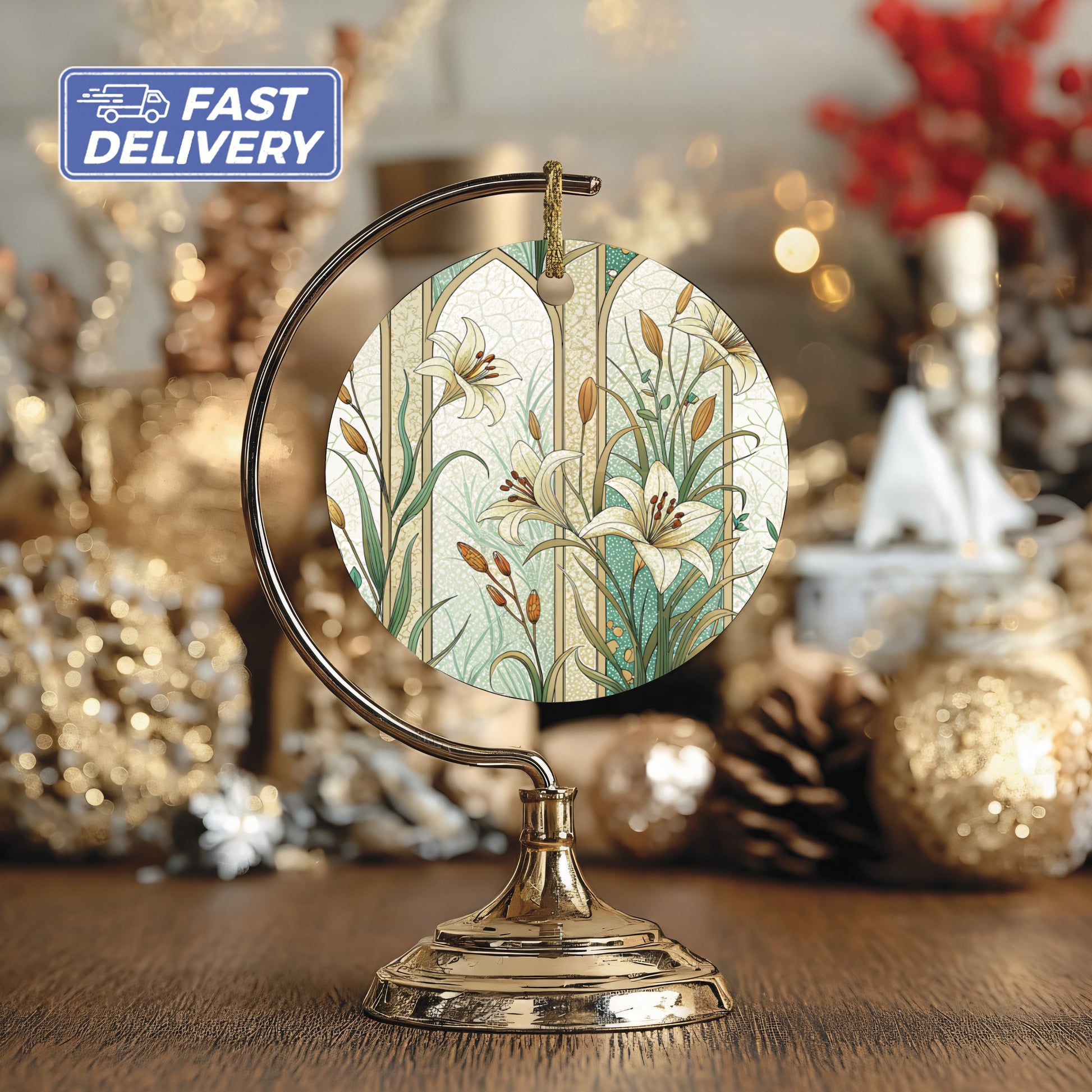 Elegant Floral Design Ornament with Fast Delivery Option