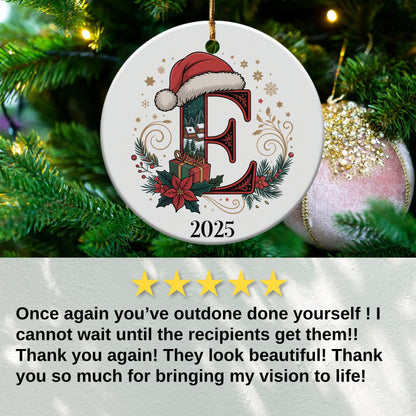 Initial E Christmas Tree Ornament product