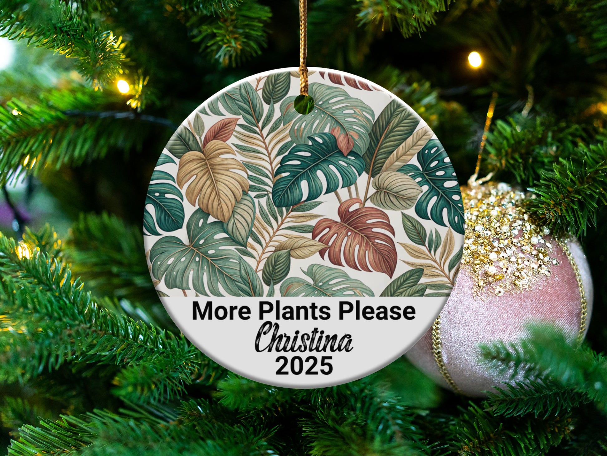 More Plants Please Custom Christmas Ornament product