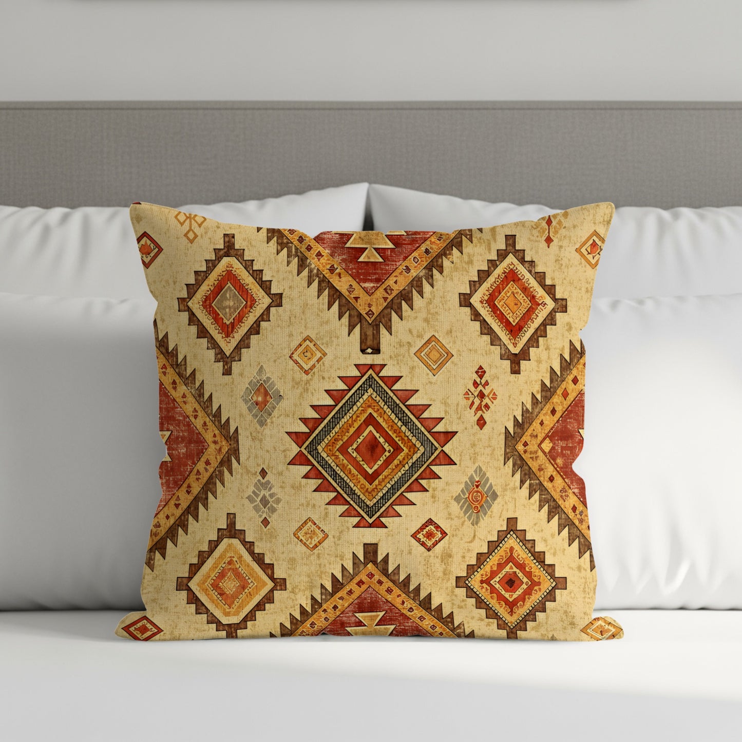 Geometric Aztec Print Square Cushion Pillow Product