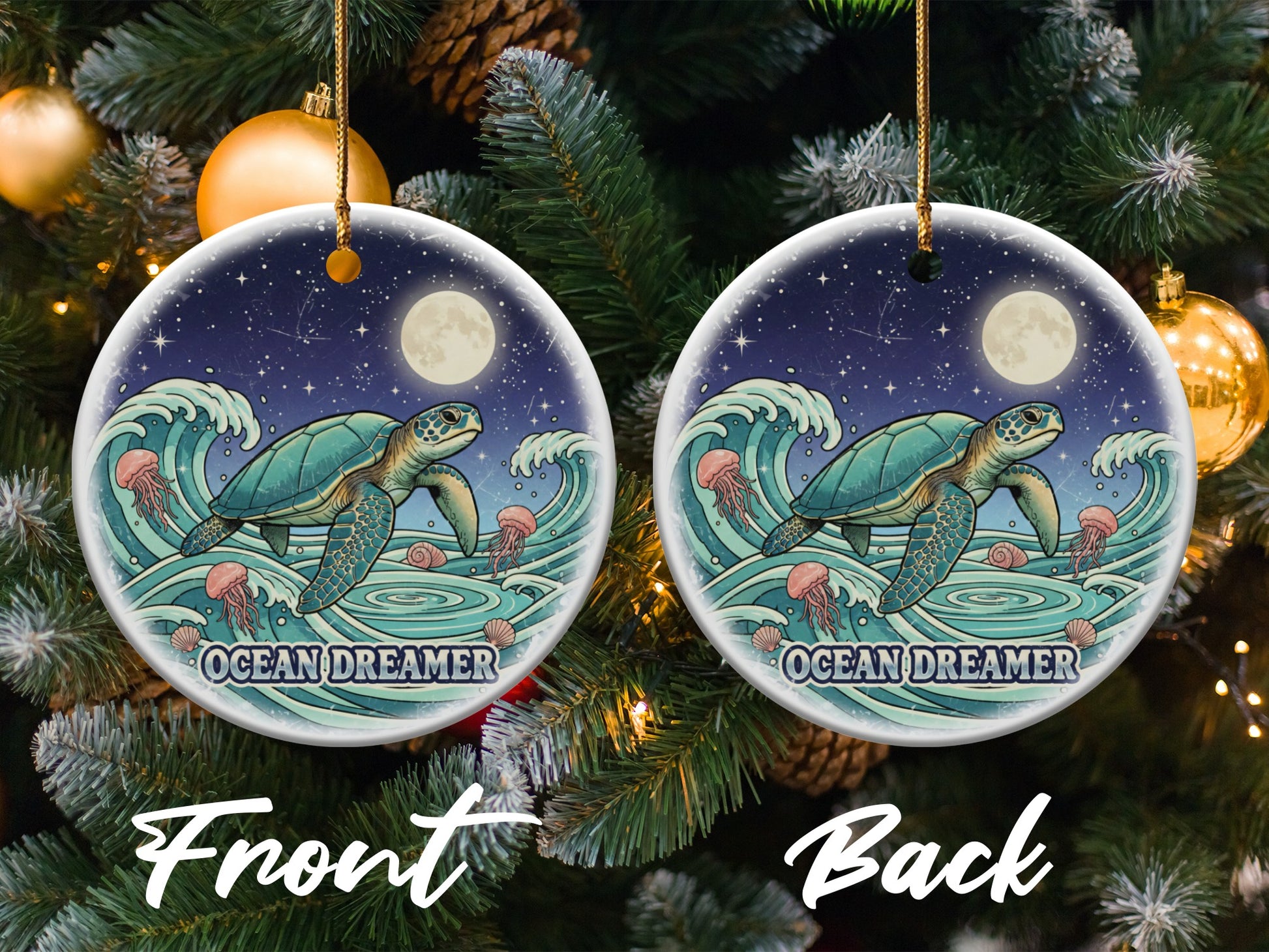 Ocean Dreamer Sea Turtle Christmas Ornament product