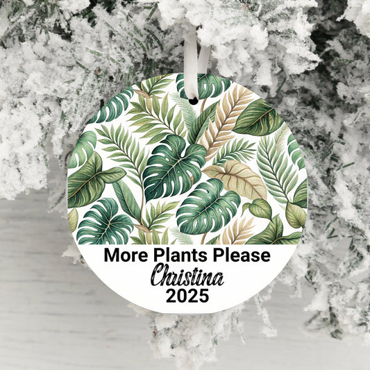 More Plants Please Personalized Ornament product type
