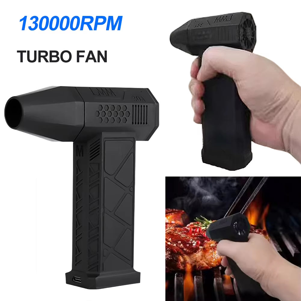 Powerful 130000RPM Mini Turbo Jet Fan – High-Speed Handheld Air Blower