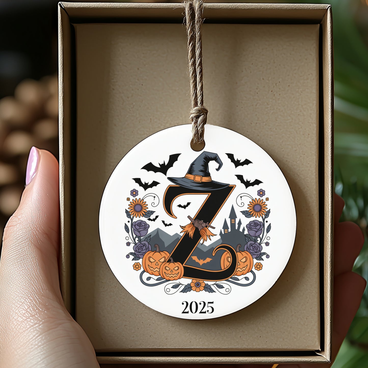 Halloween Themed Number 7 Hanging Ornament product