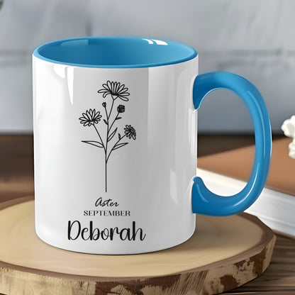 Personalized Aster September Deborah Name Coffee Mug