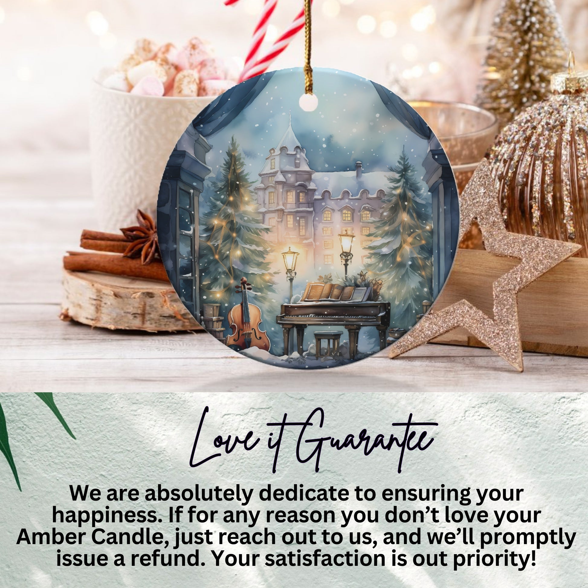 Christmas Snowy Scene Decorative Ornament product type
