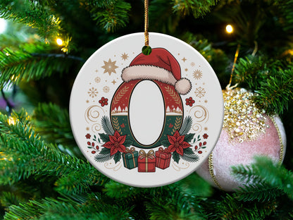 Festive Personalized Initial Christmas Tree Ornament product