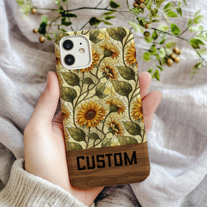 Custom Sunflower Design Phone Case for Stylish Protection