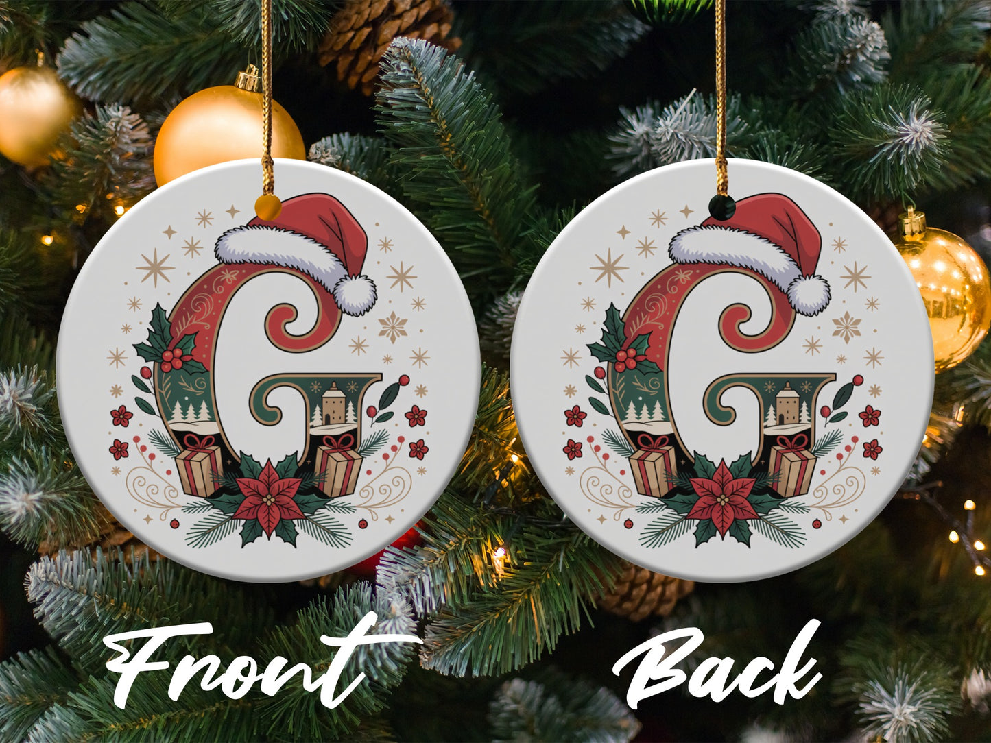 Personalized Christmas Initial Ornament product