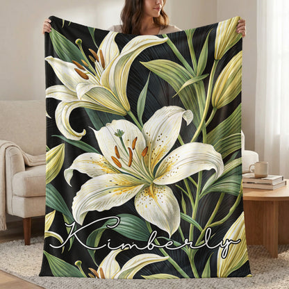 Floral Custom Name Blankets Perfect Personalized Gifts - Walk Greener