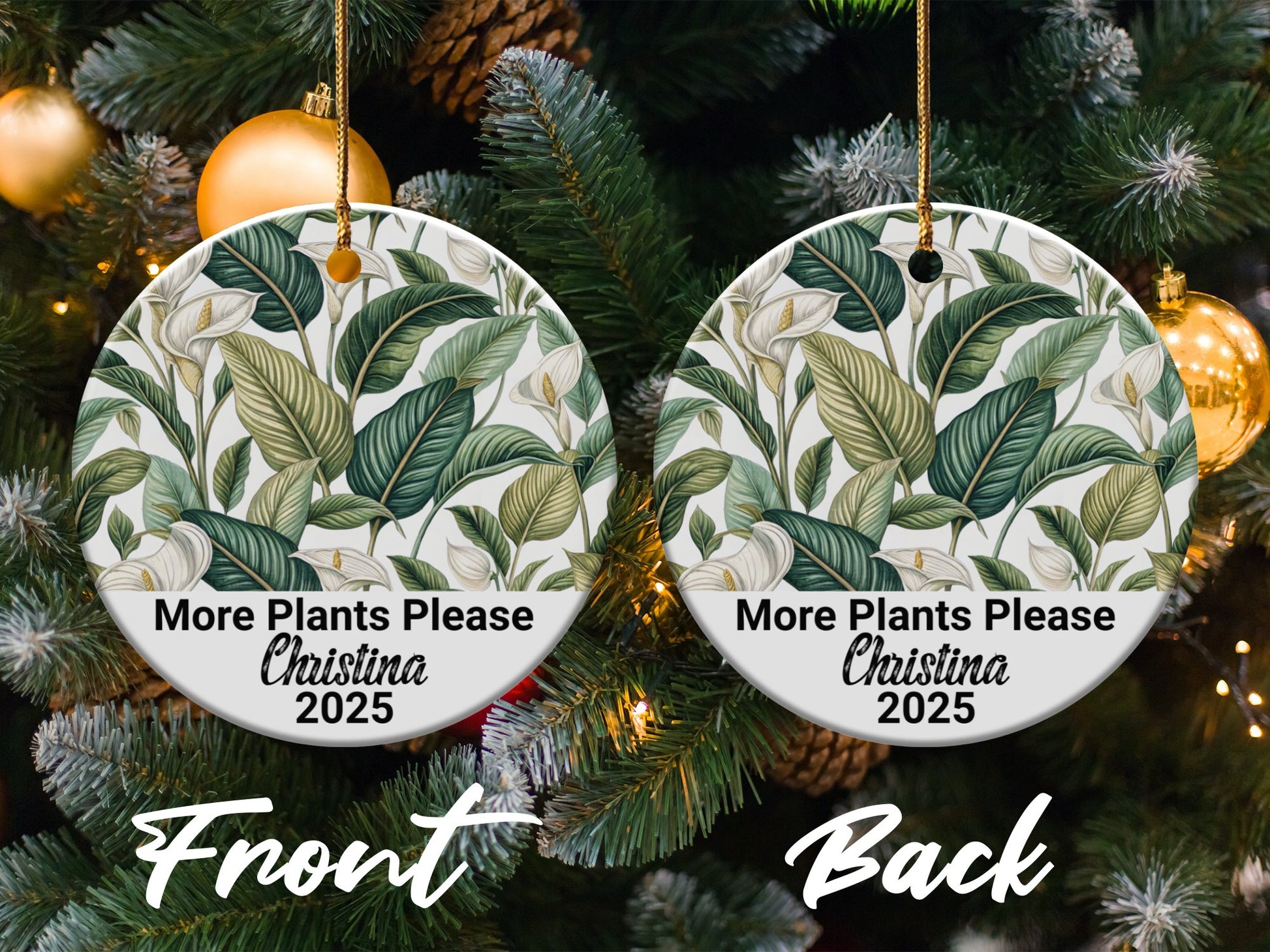 Personalized More Plants Please 2025 Ornament product