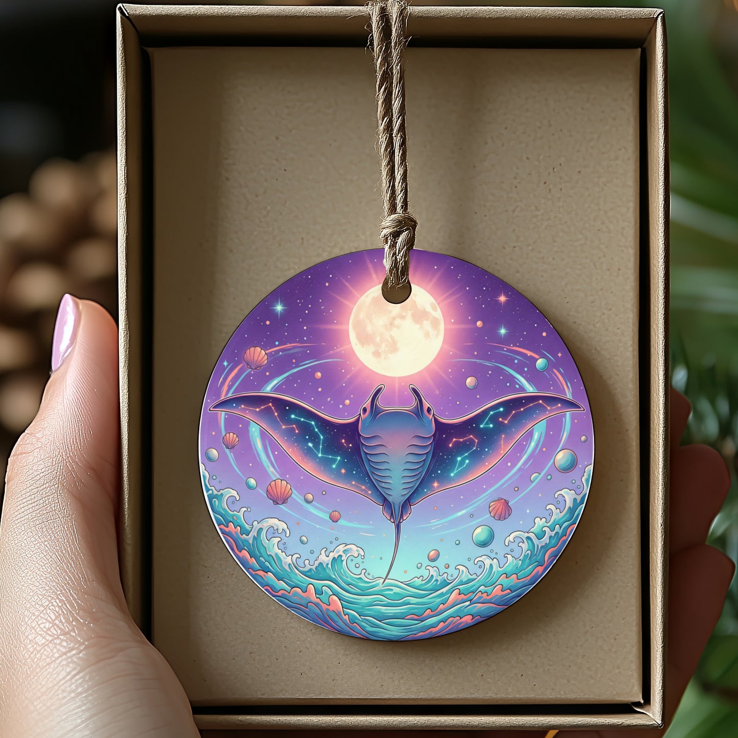 Colorful Ocean Wildlife Design Hanging Ornament product