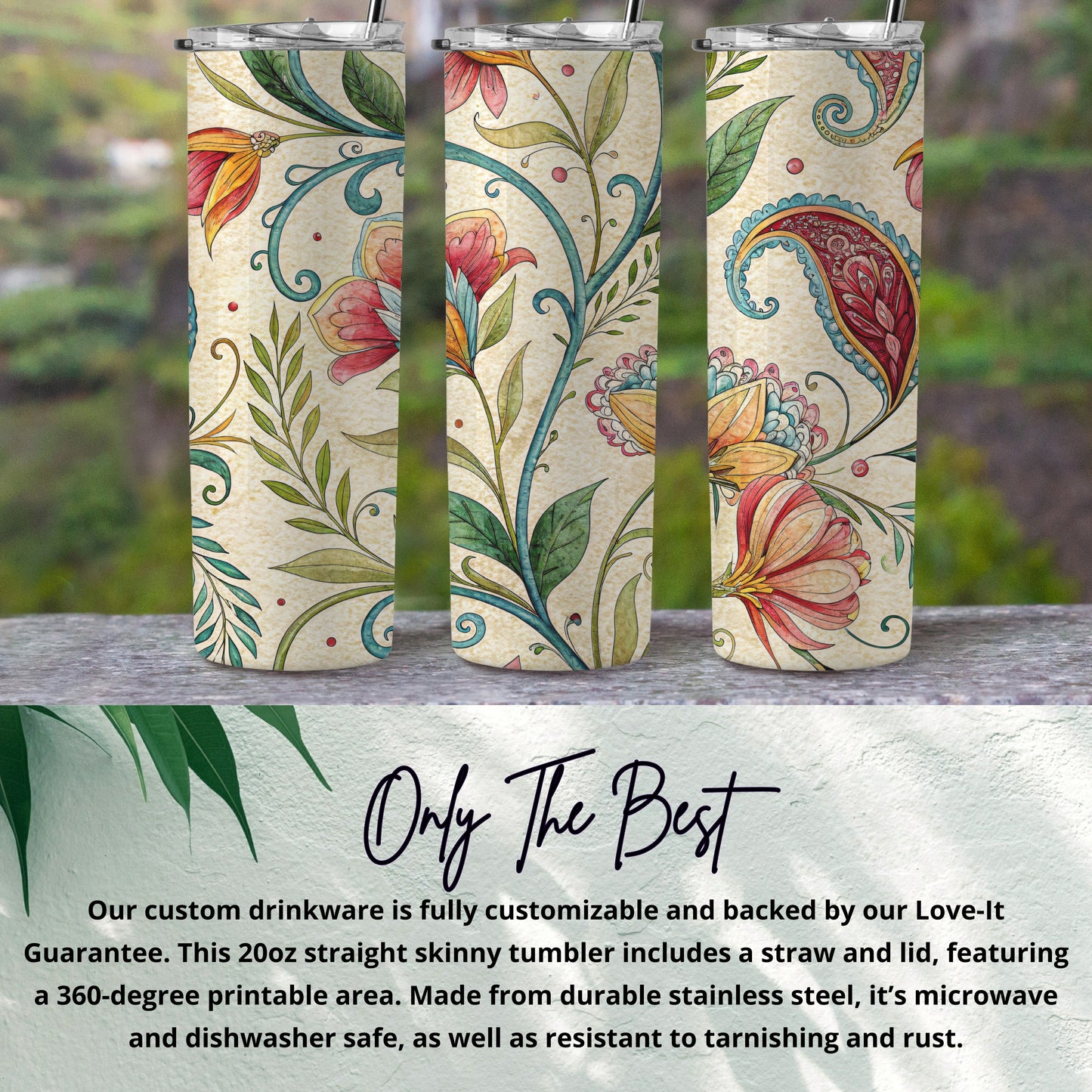 Colorful Floral and Paisley Art Nouveau Inspired Design - Walk Greener