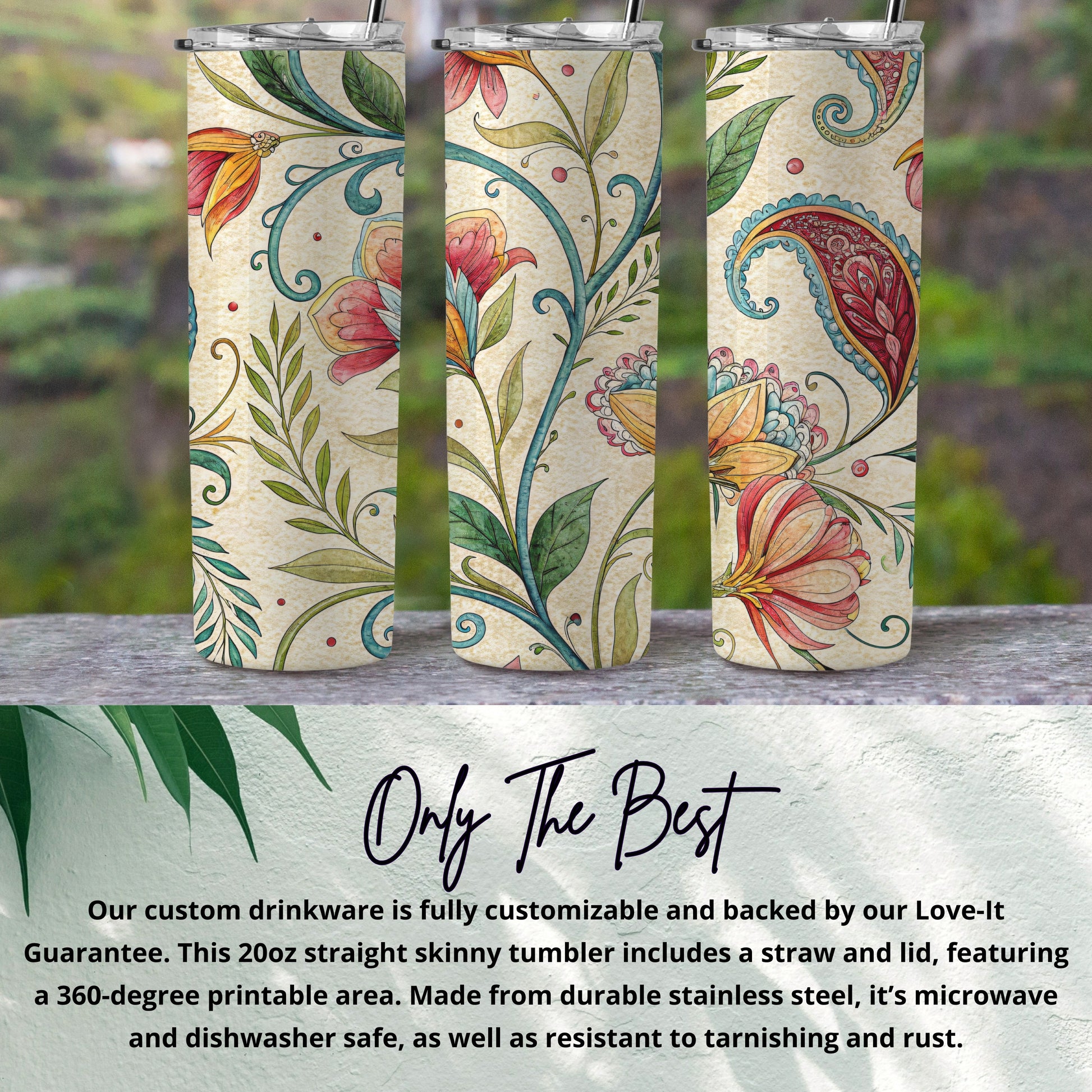 Colorful Floral and Paisley Art Nouveau Inspired Design - Walk Greener