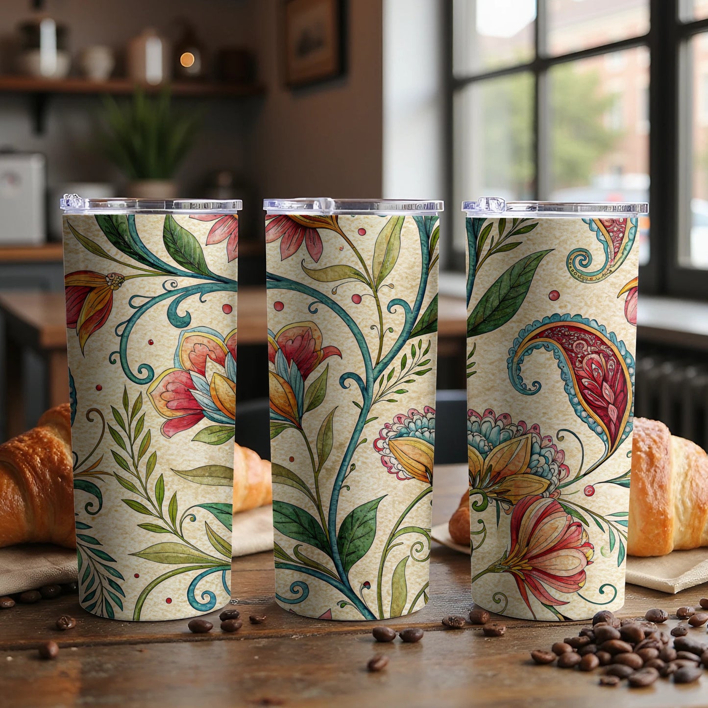 Colorful Floral and Paisley Art Nouveau Inspired Design - Walk Greener