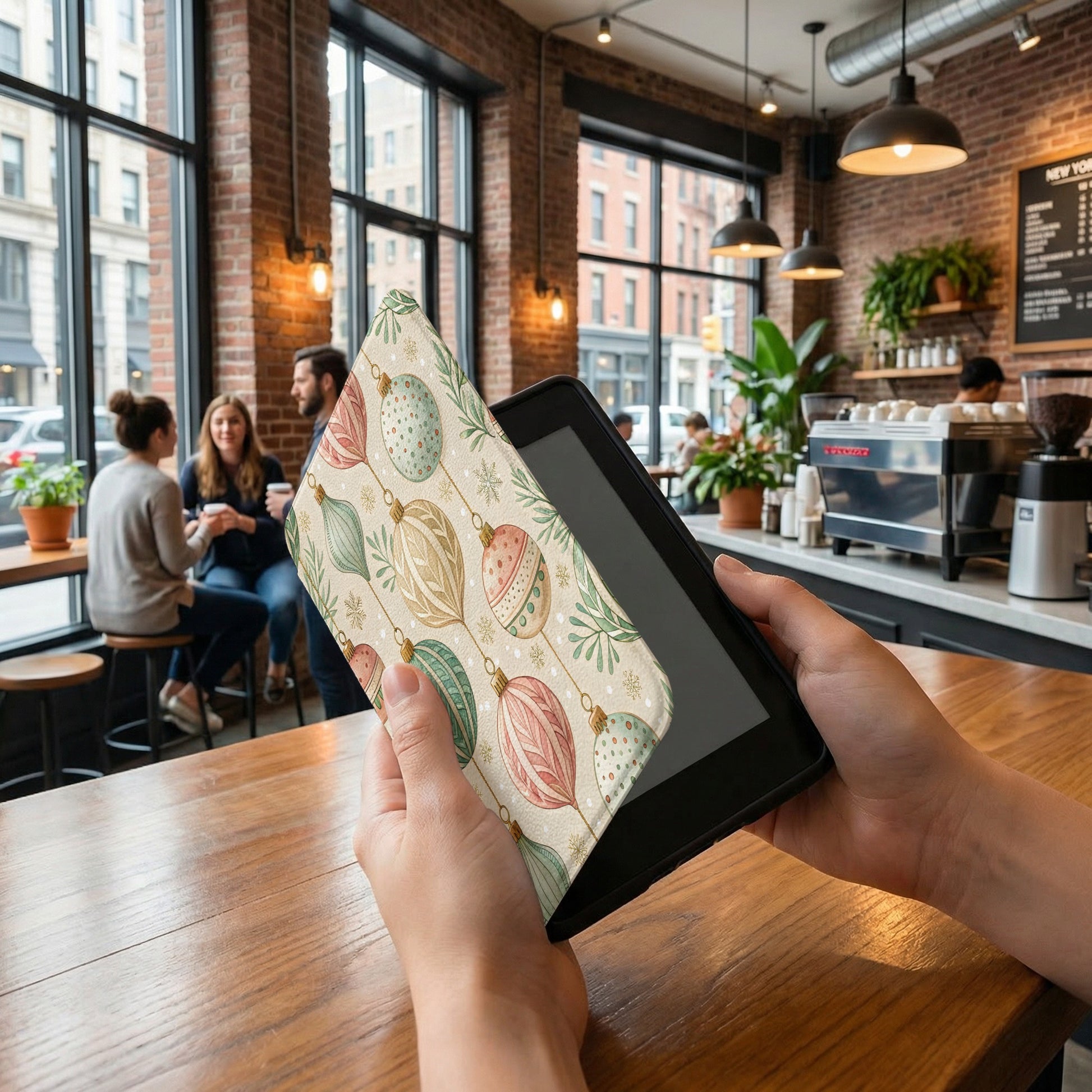 Holiday Ornaments Design Tablet Cover for Stylish Protection