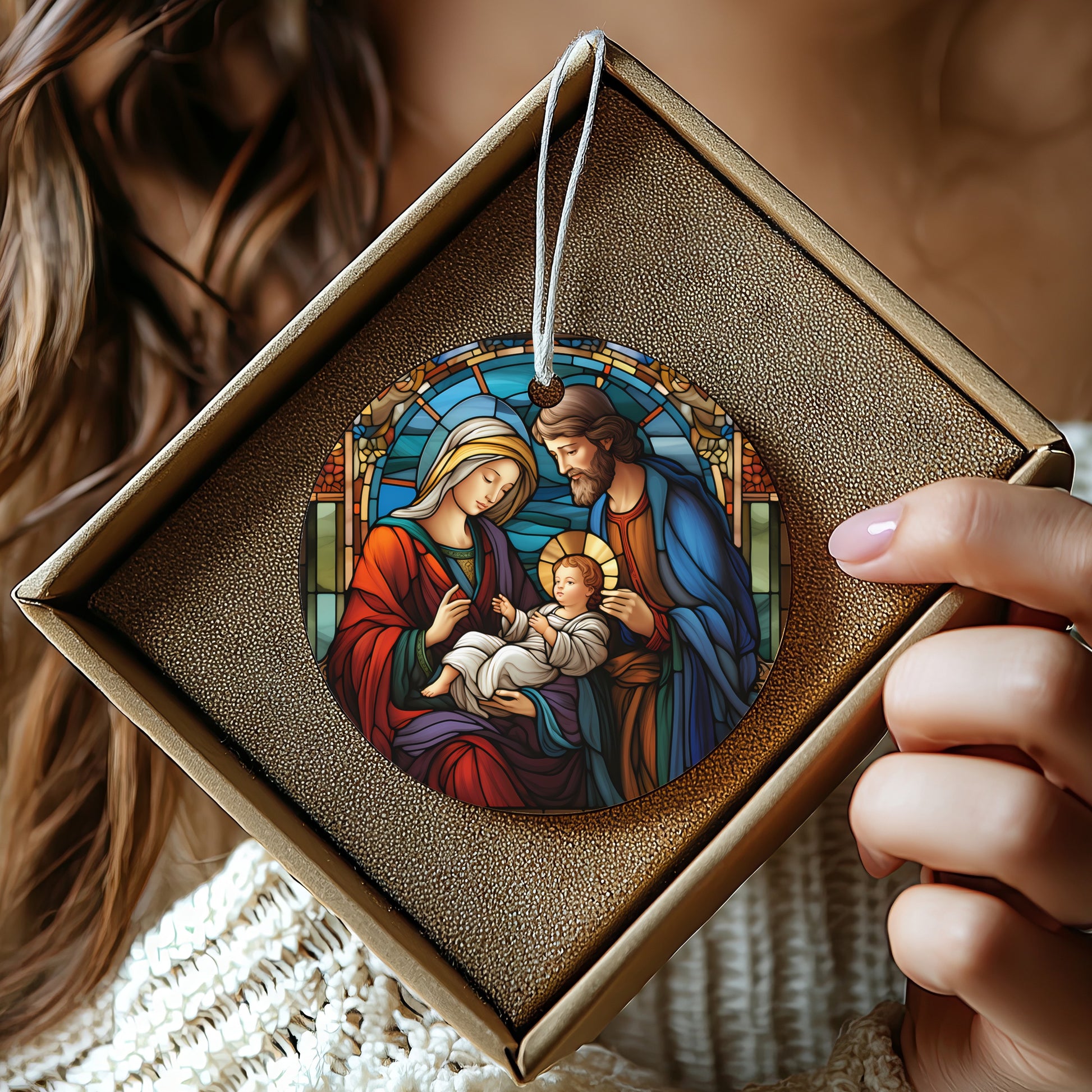Holy Family Nativity Scene Christmas Ornament product