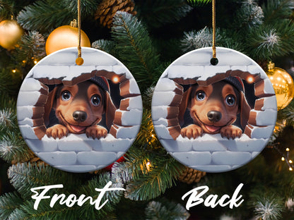 Adorable Christmas Puppy Ornament Holiday Decor product